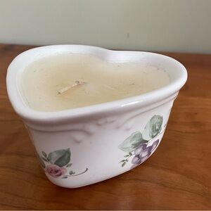 Vintage Pfaltzgraff Grapevine heart shaped candle